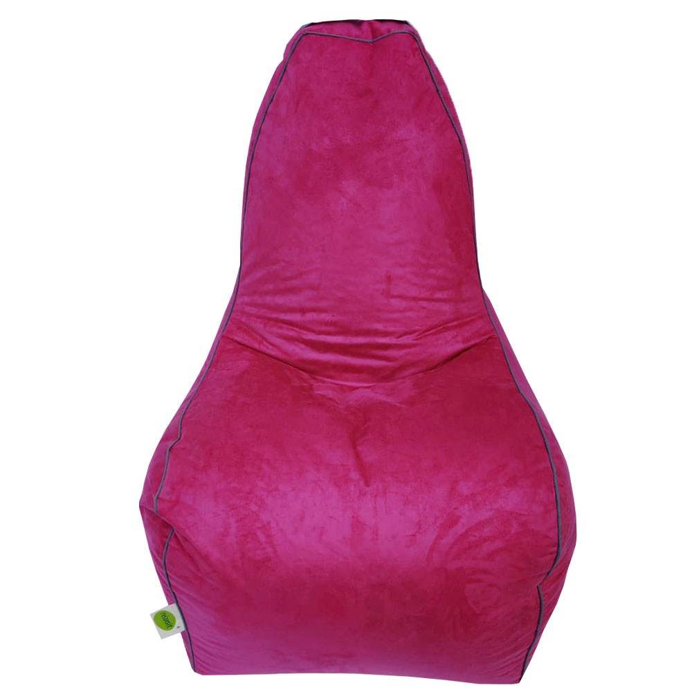 Suede Leather Bean Bag with Side Pocket for Controllers Headset Holder Ergonomically Designed - Relaxsit