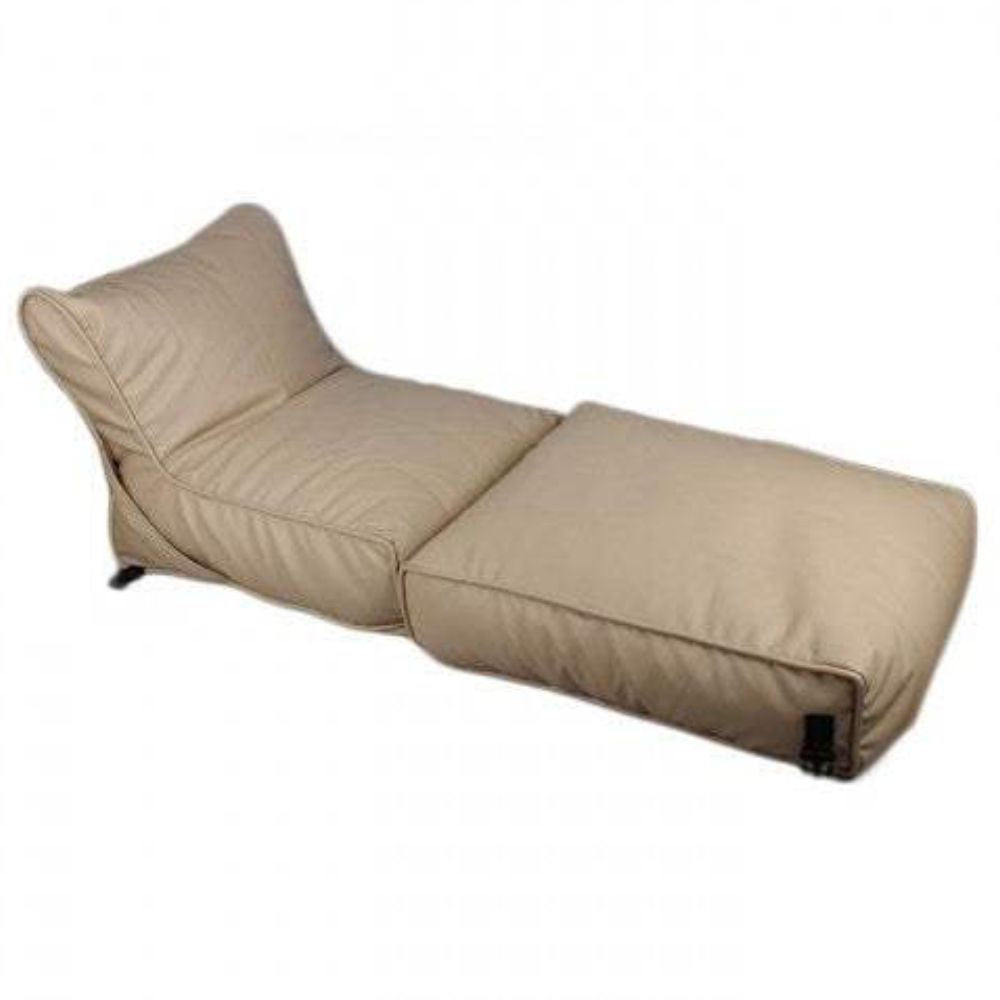 Wallow Flip-Out Lounger Leather Bean Bag Bed Chair Sofa - Relaxsit