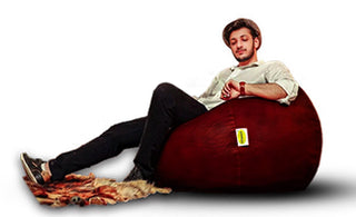 Puffy Leather Bean Bag