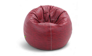 Puffy Leather Bean Bag