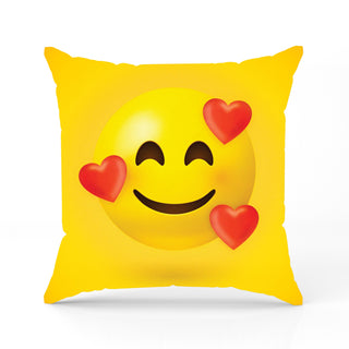 Relaxsit Emoji 3D lycra printed cushions Soft Pillows Stuffed Cushions Home Decor Pillows 14 x 14" single double and pack of 4.
