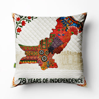 Relaxsit Azadi Printed Cushions – Pakistan Independence Day Decor | Patriotic Sofa Pillows 17"x17"
