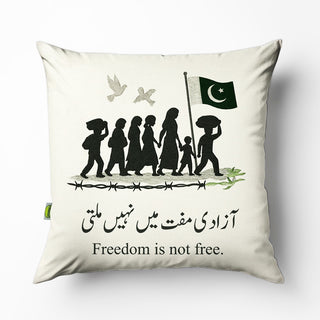 Relaxsit Azadi Printed Cushions – Pakistan Independence Day Decor | Patriotic Sofa Pillows 17"x17"