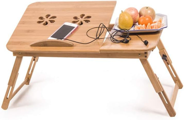 Relaxsit Laptop Desk for Bed, Bamboo Laptop Desk Double Flower Only 13.5"