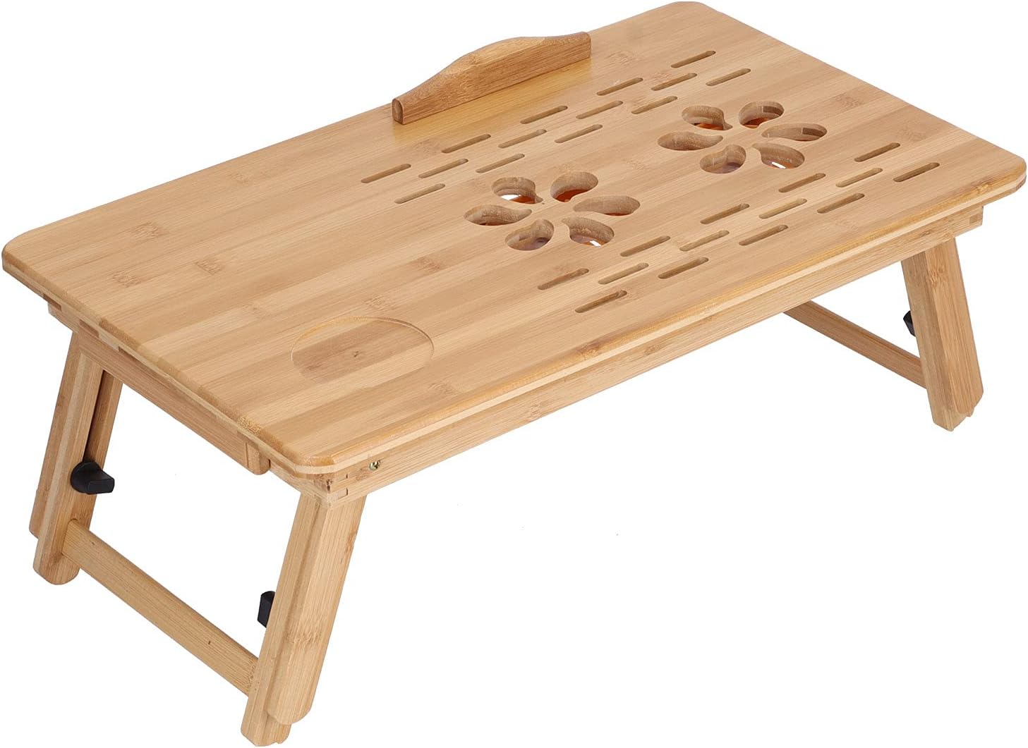Relaxsit Laptop Desk for Bed, Bamboo Laptop Desk Double Flower With Daraz 11.5"