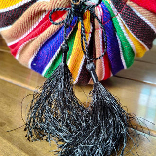 Relaxsit Traditional Round Pillow ,  Side Pillow,  Gao pillow , Hand loomed special acrylic fabric  12 x 24"