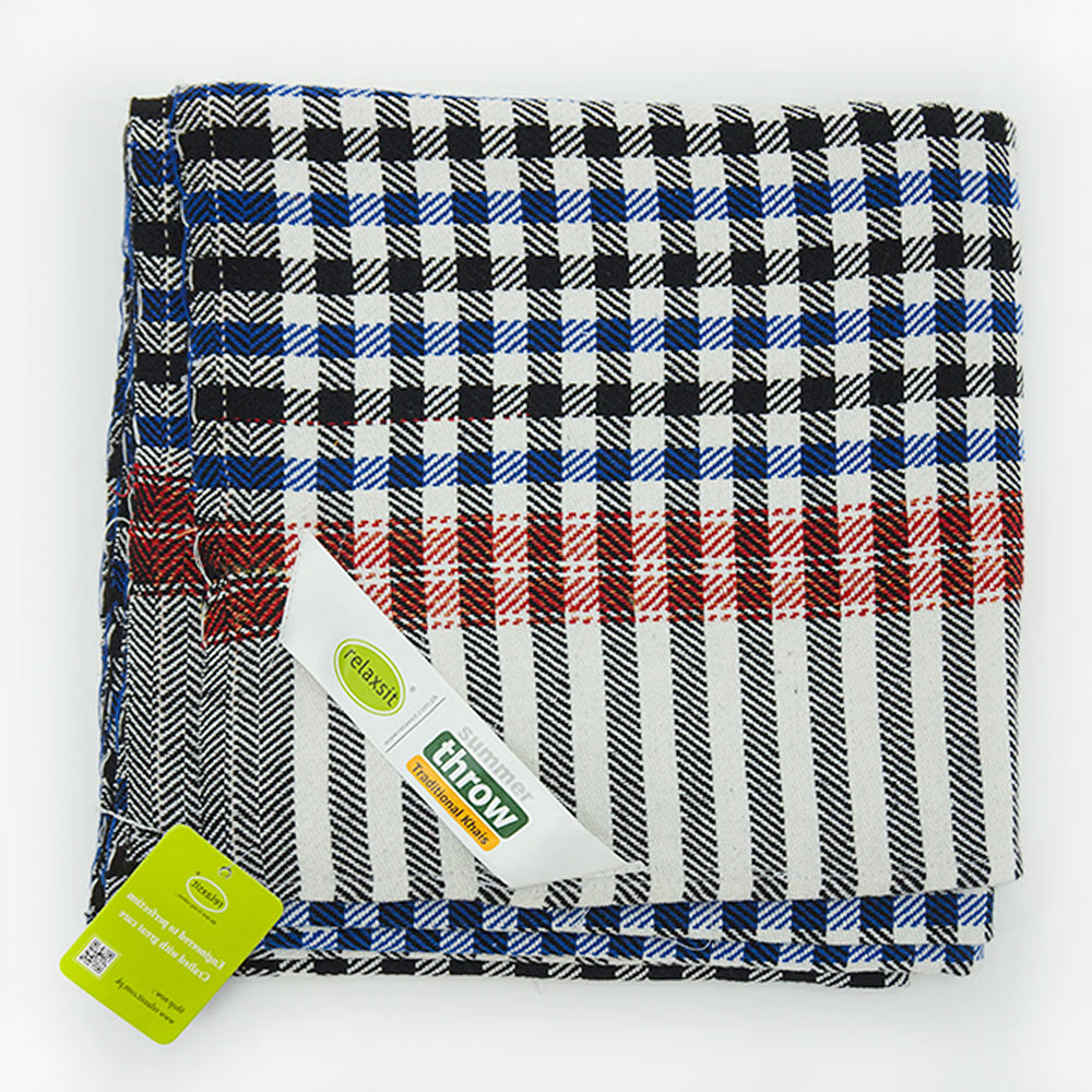 Cotton Summer Throw Kasuri khais Bed Throw Travel Blanket