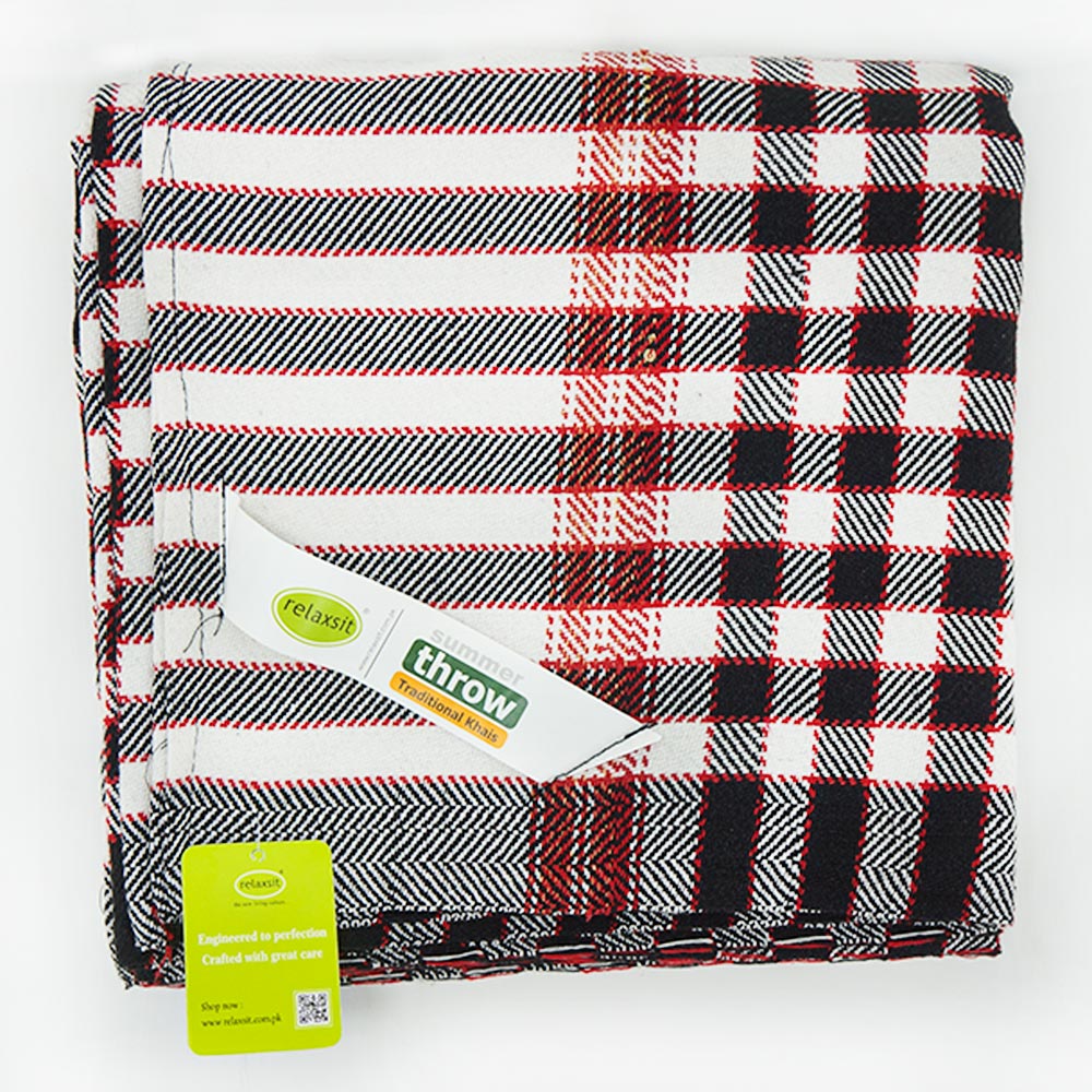 Cotton Summer Throw Kasuri khais Bed Throw Travel Blanket