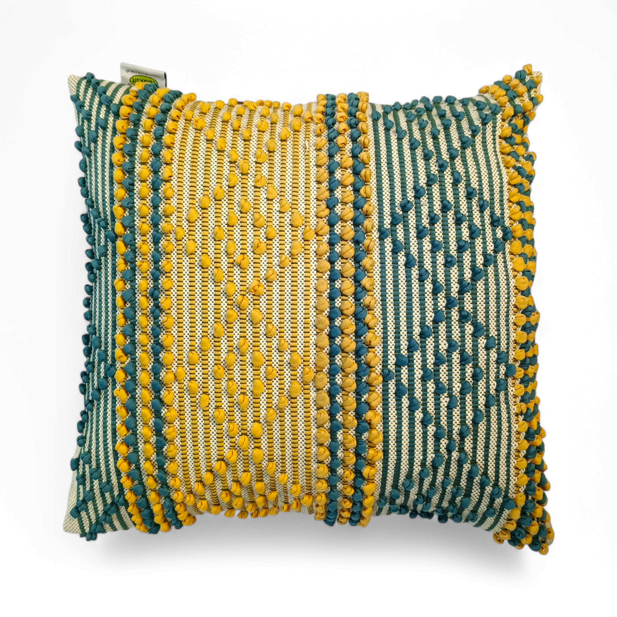Bunti Handmade Multicolor Cushion Cover, Dimension 17x17