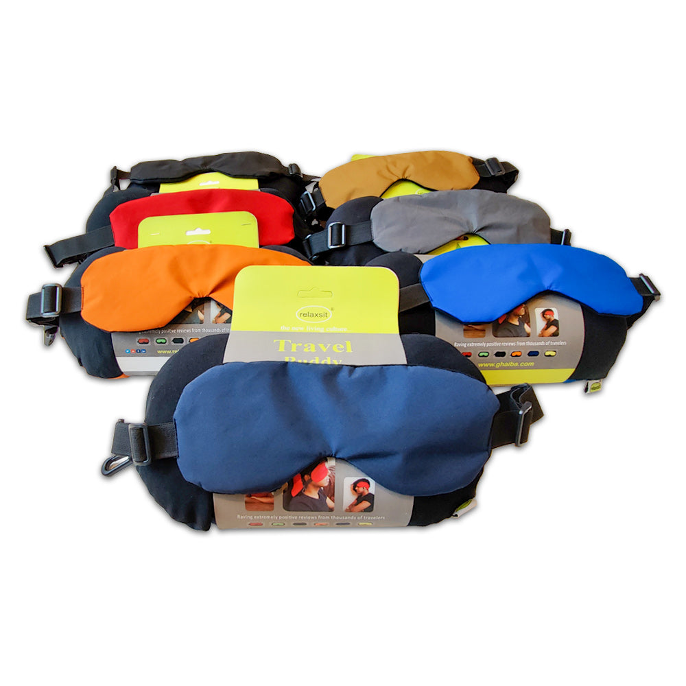 Travel Buddy Neck Pillow With Eye Mask 2 In 