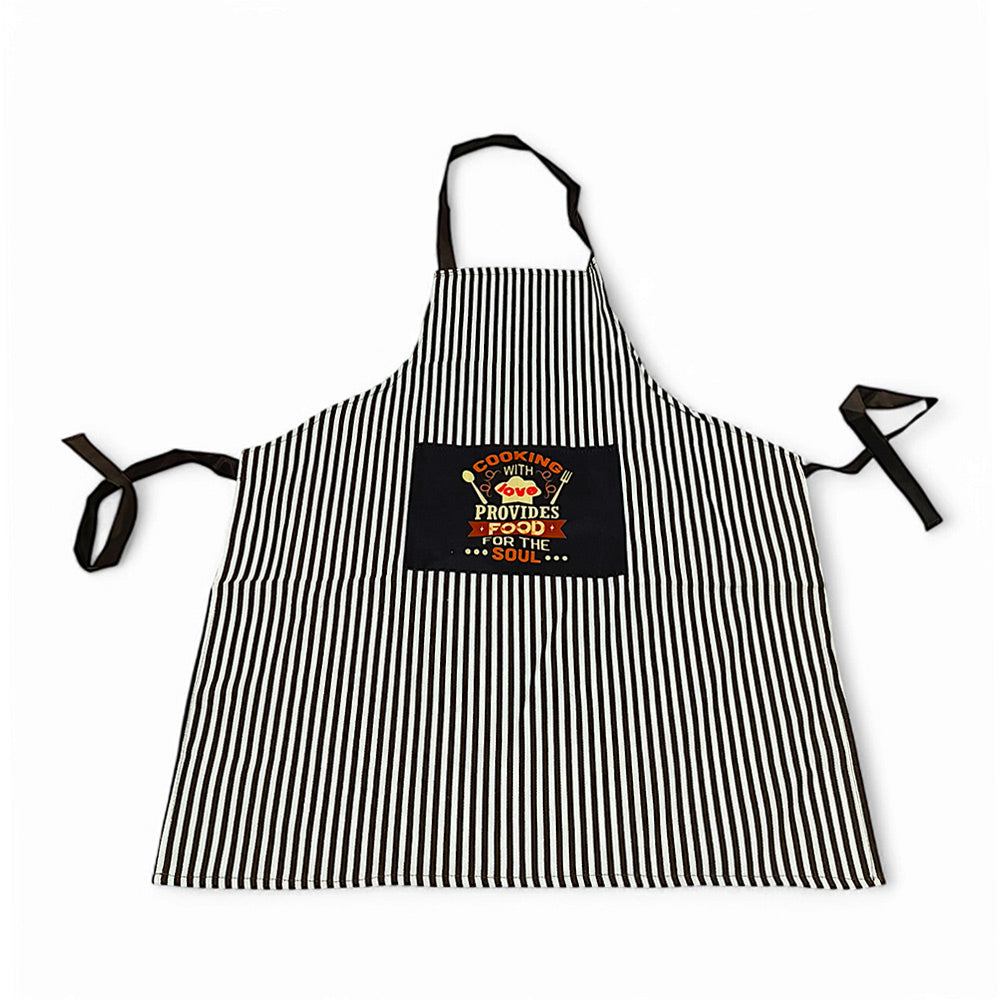 "Stylish Sleeveless Printed Kitchen Fabric Apron for Women – Comfort & Elegance in Cooking!"
