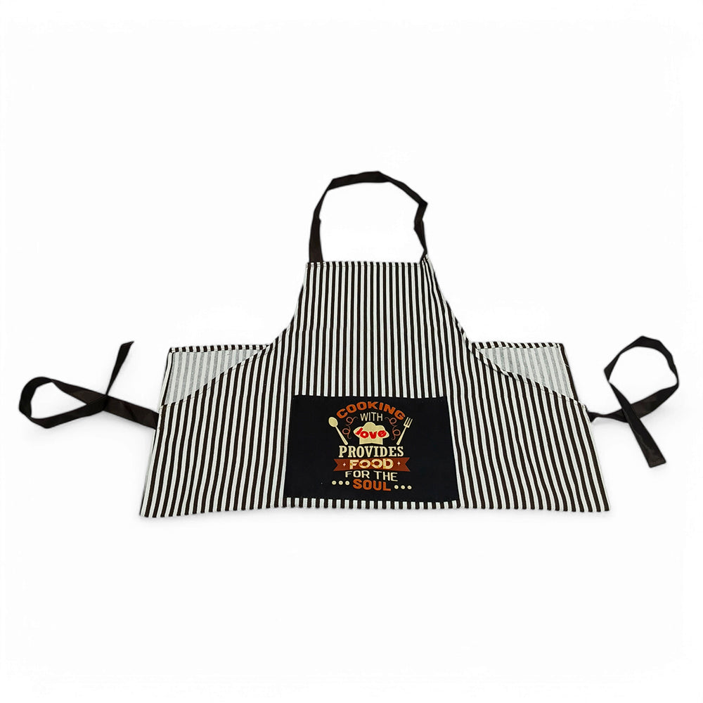 "Stylish Sleeveless Printed Kitchen Fabric Apron for Women – Comfort & Elegance in Cooking!"