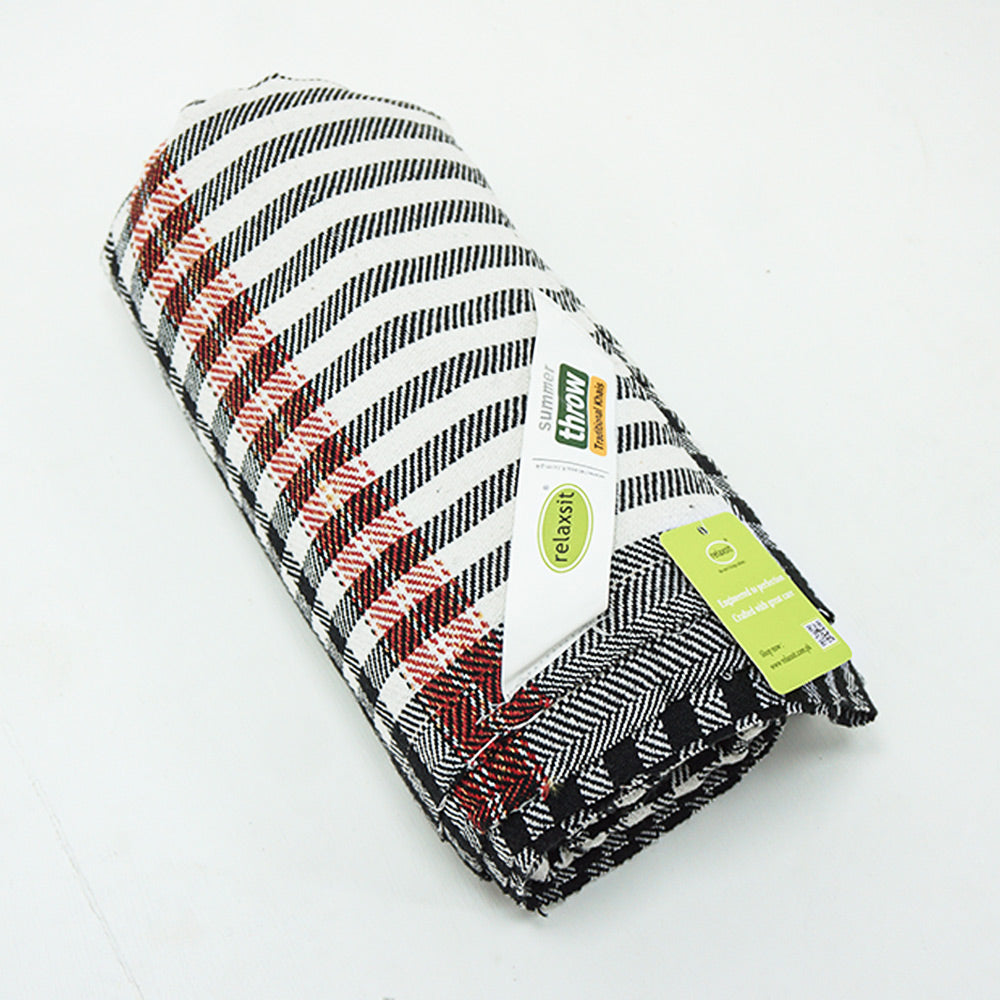 Cotton Summer Throw Kasuri khais Bed Throw Travel Blanket