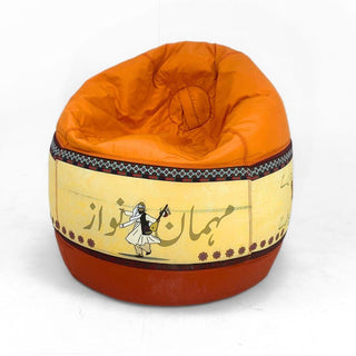 Relaxsit  Round pouf bean bag Punjab, Sindh,  Balochistan,  Khyber Pakhtunkhwa (KPK) Premium Quality printed  Cultural presentation