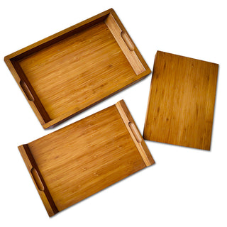 Set of 3, Wooden Tray Set Chopping Board Cutting Board 