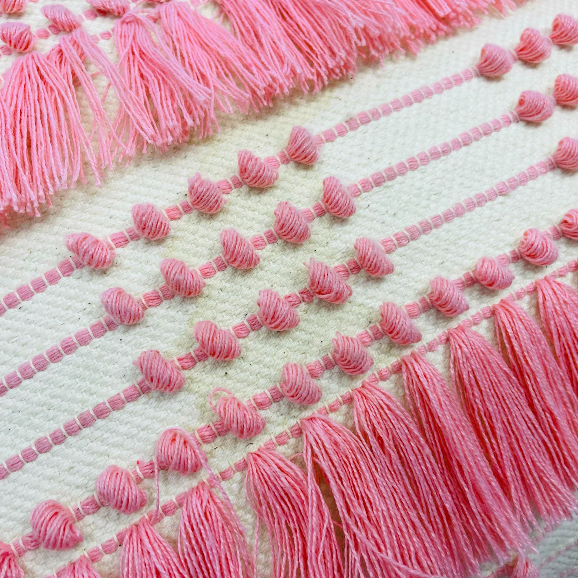 Bunti Handmade Cushion Filled Pink, Dimension 17x17