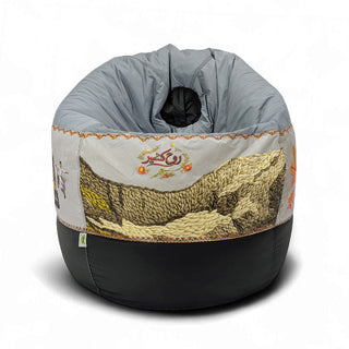 Relaxsit  Round pouf bean bag Punjab, Sindh,  Balochistan,  Khyber Pakhtunkhwa (KPK), Kashmir, Gilgit, Basant Bean Bag  Premium Quality printed  Cultural presentation