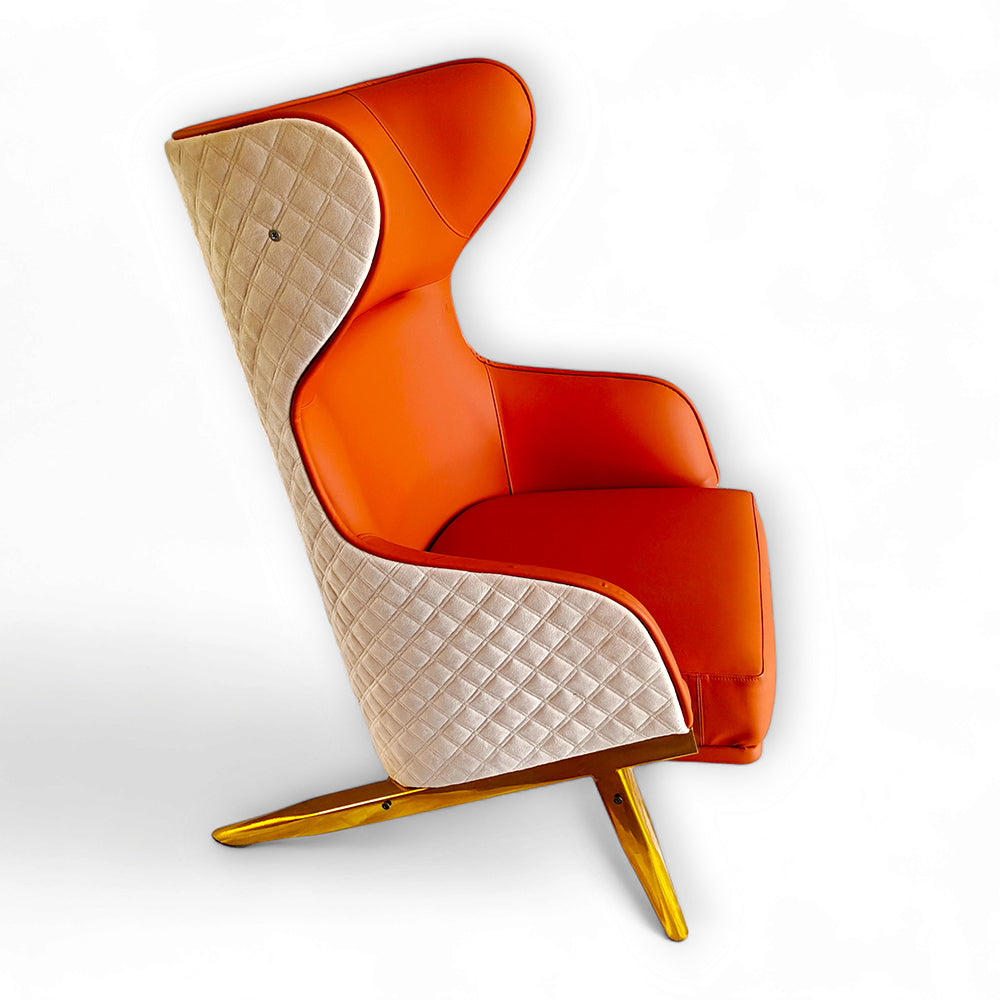 CurveLux- Modern Elegance Wing Chair