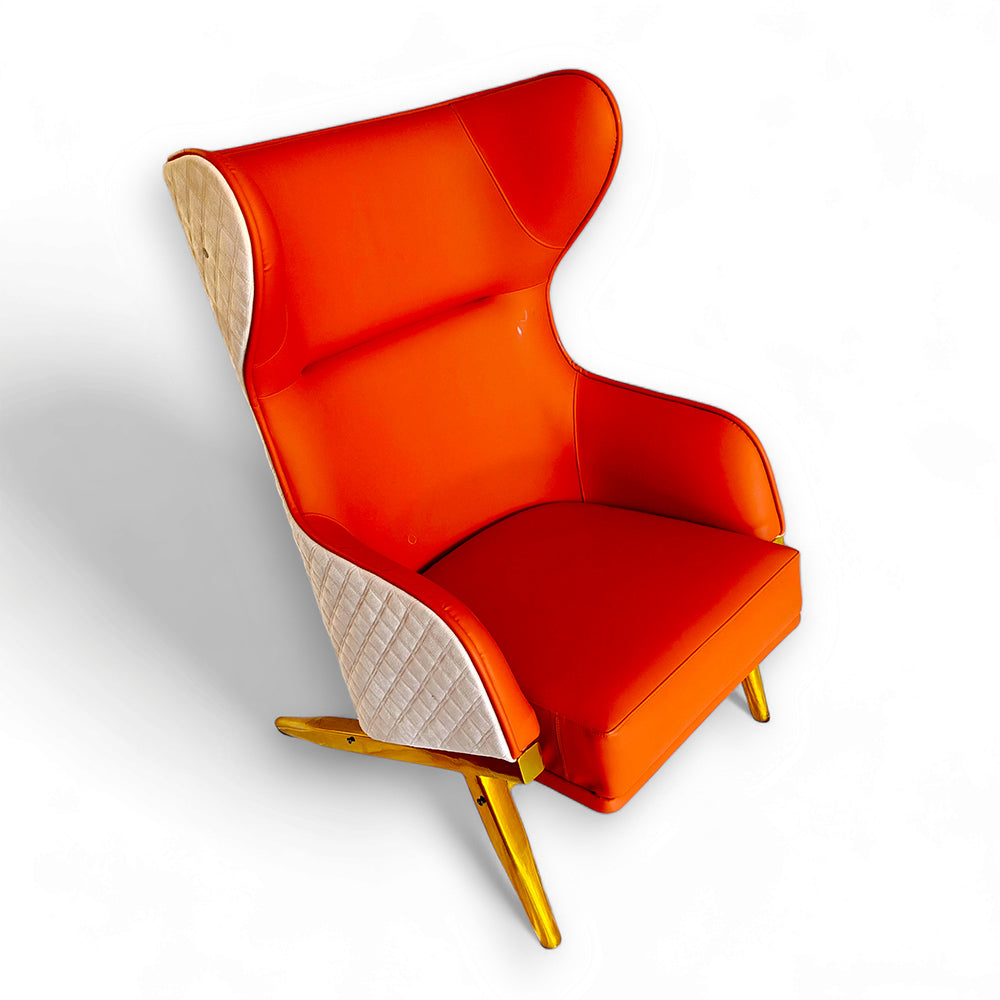 CurveLux- Modern Elegance Wing Chair
