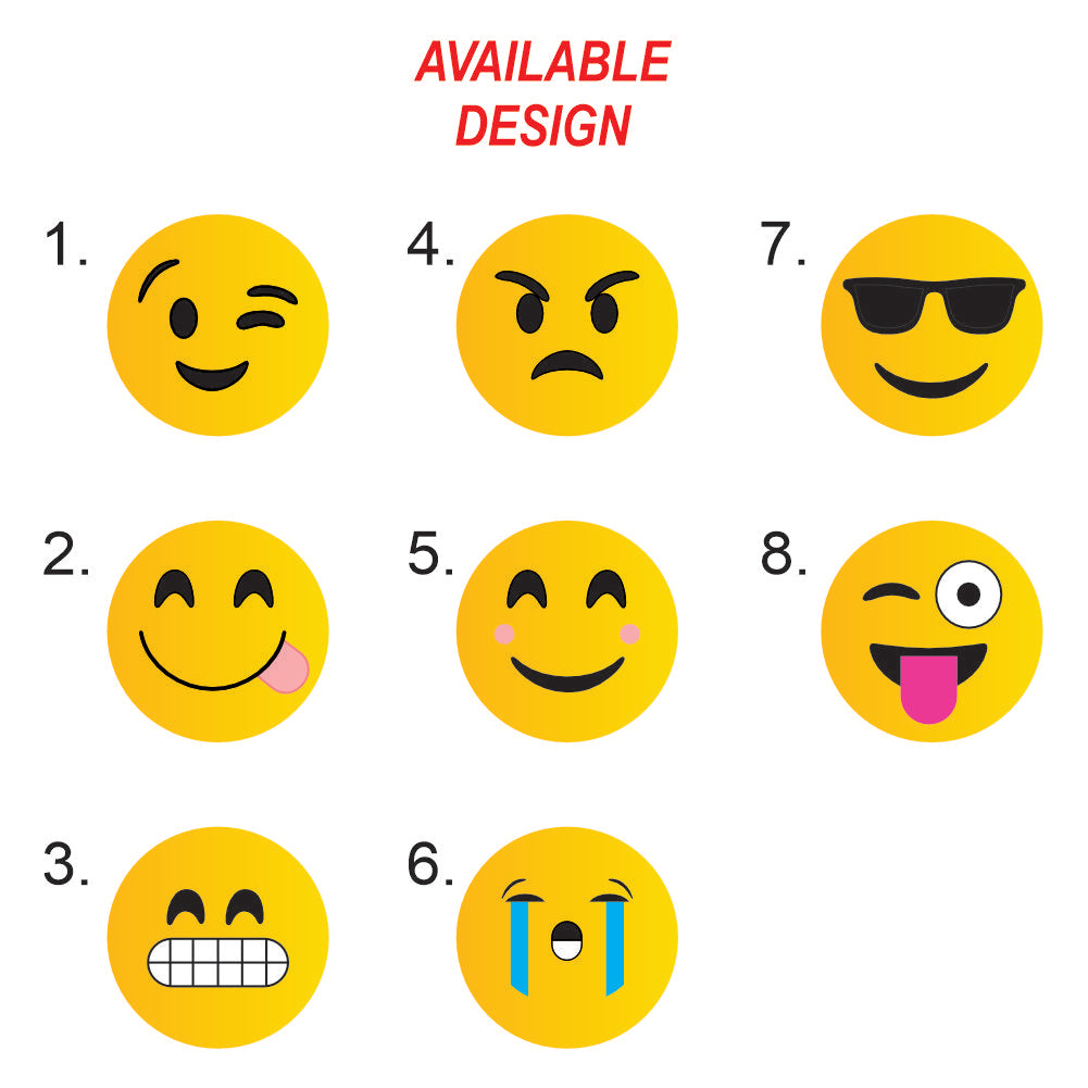 Pack of 5 Assorted Emoji Soft Pillows Stuffed Cushions Round Home Decor Pillows Relaxsit