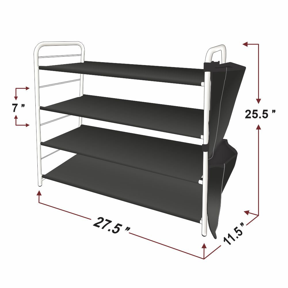 Shoe rack dimensions in feet clearance