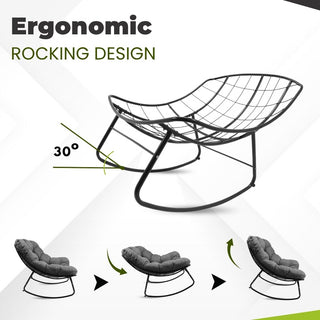 Relaxsit AURA Rocking Chair with Ottoman Indoor and outdoor use