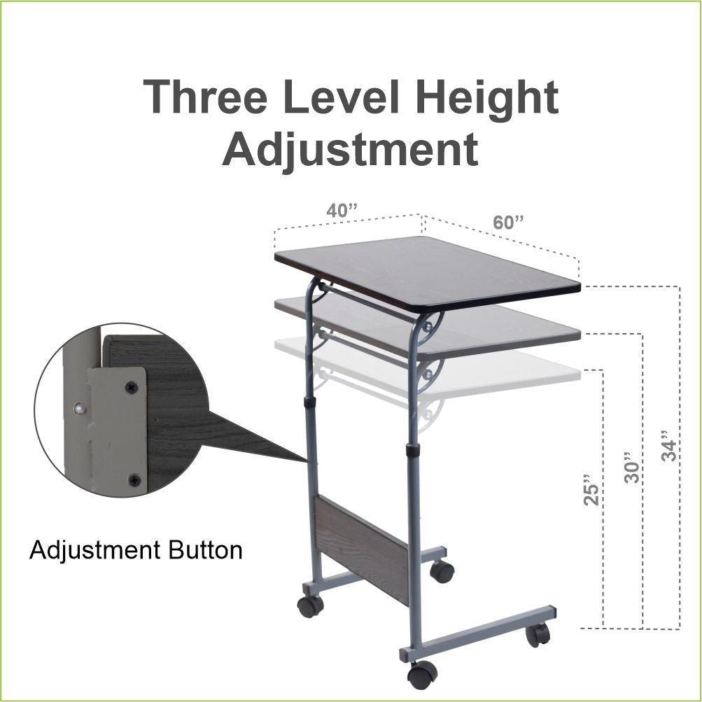 Relaxsit Flexi adjustable C-Table – Bed table, Laptop Trolley Table with Adjustable Height