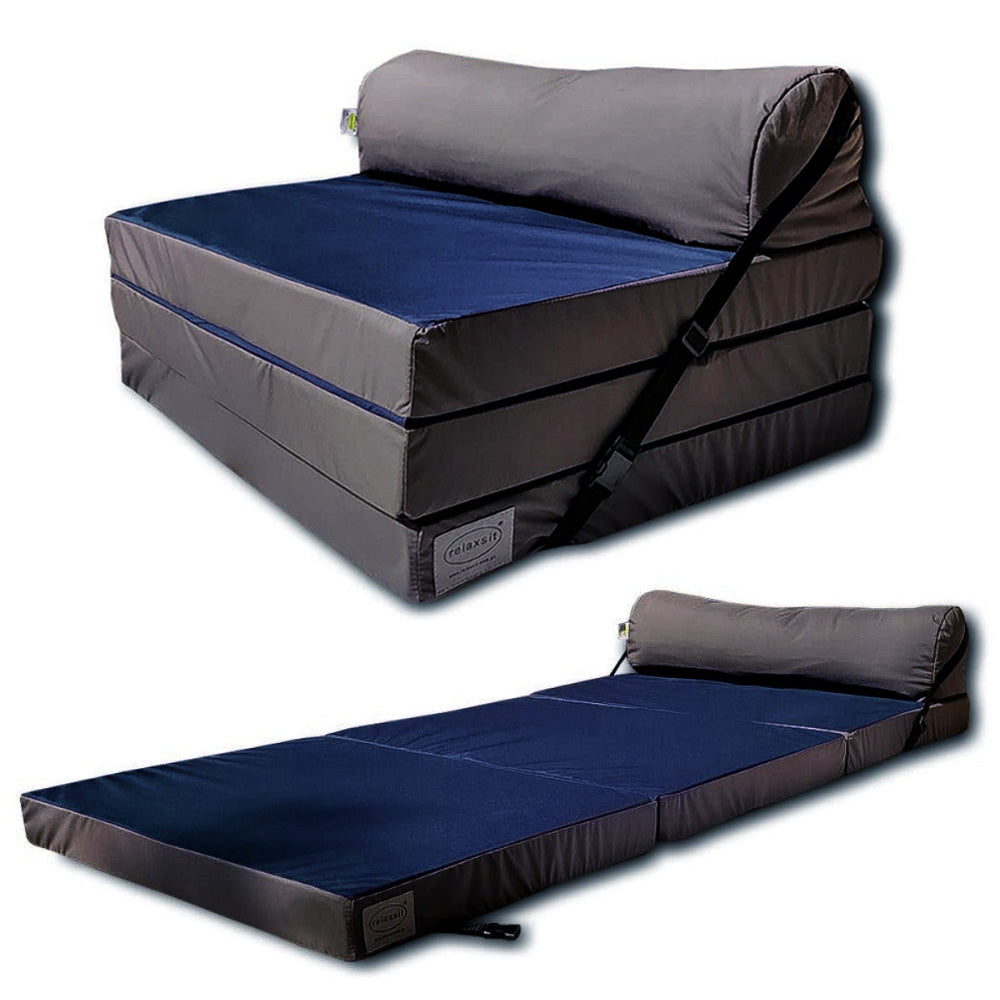 Fold Out Z Chair Bed Fabric Single Chair - Relaxsit