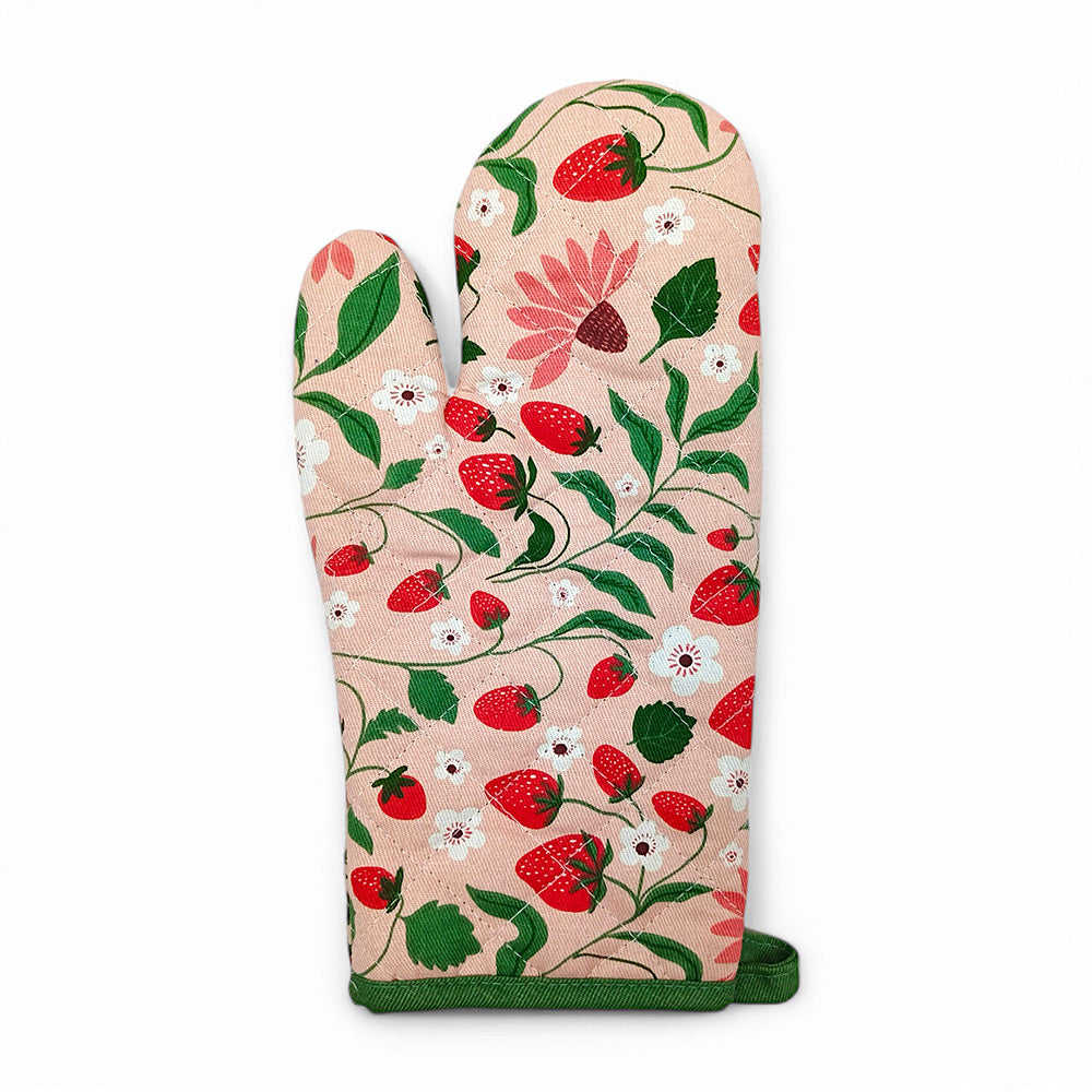 Relaxsit Heat Resistant Kitchen Oven Gloves or mitt set (Pack of 2) and glove plus potholder (set of 2) Printed chef's gloves with reinforced web guard plus cotton