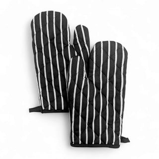 Relaxsit Heat Resistant Kitchen Oven Gloves or mitt set (Pack of 2) and glove plus potholder (set of 2) Printed chef's gloves with reinforced web guard plus cotton