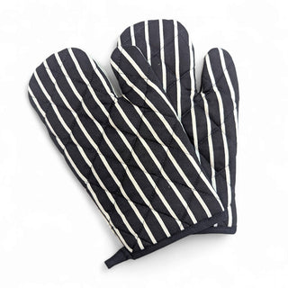 Relaxsit Heat Resistant Kitchen Oven Gloves or mitt set (Pack of 2) and glove plus potholder (set of 2) Printed chef's gloves with reinforced web guard plus cotton