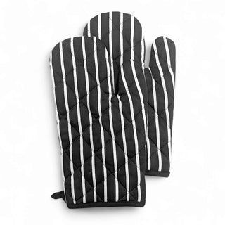 Relaxsit Heat Resistant Kitchen Oven Gloves or mitt set (Pack of 2) and glove plus potholder (set of 2) Printed chef's gloves with reinforced web guard plus cotton