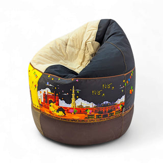 Relaxsit  Round pouf bean bag Punjab, Sindh,  Balochistan,  Khyber Pakhtunkhwa (KPK), Basant Bean Bag  Premium Quality printed  Cultural presentation