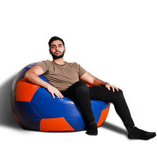 Relaxsit Leather Football Jamboo Bean Bag, sitting couch, relaxing chair ideal for offices, kids rooms or even young adults