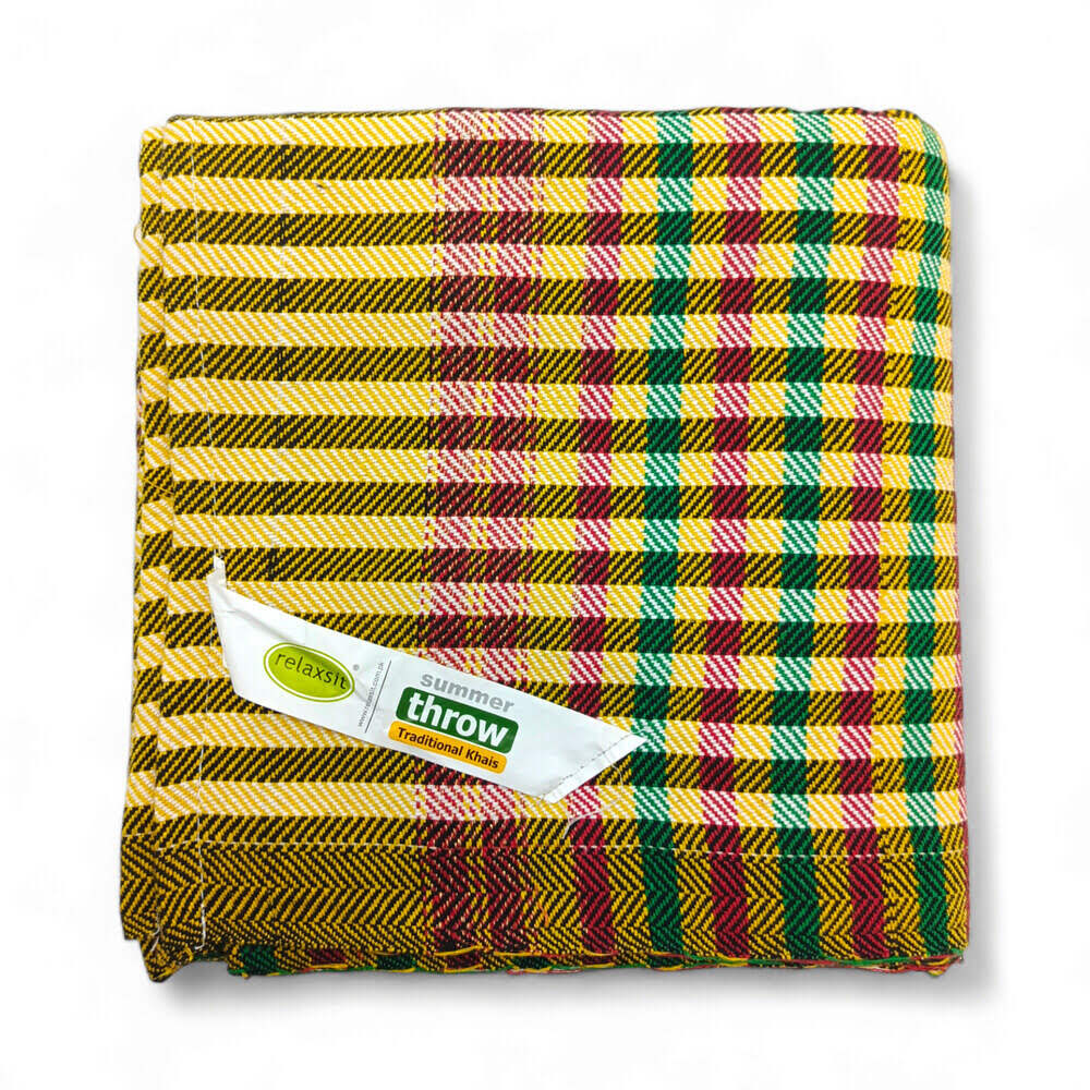 Cotton Summer Throw Kasuri khais Bed Throw Travel Blanket