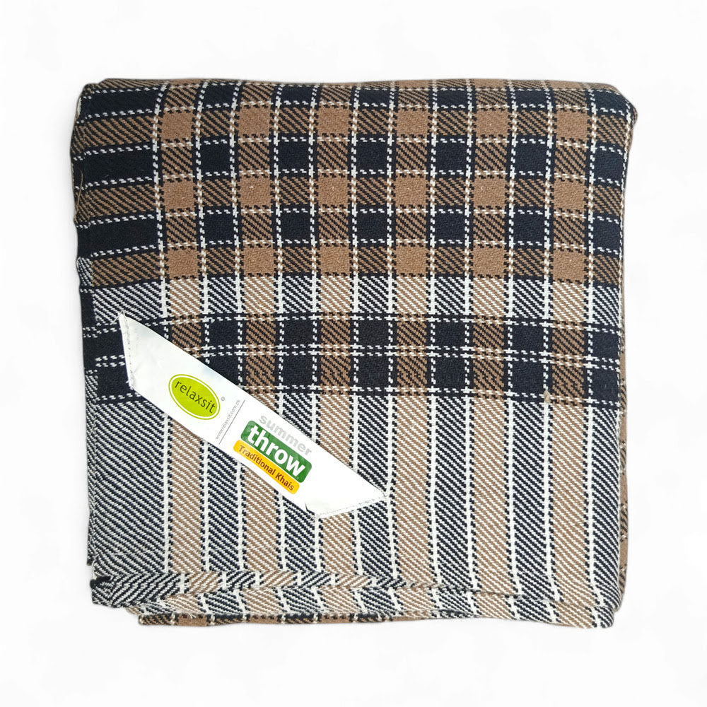 Cotton Summer Throw Kasuri khais Bed Throw Travel Blanket