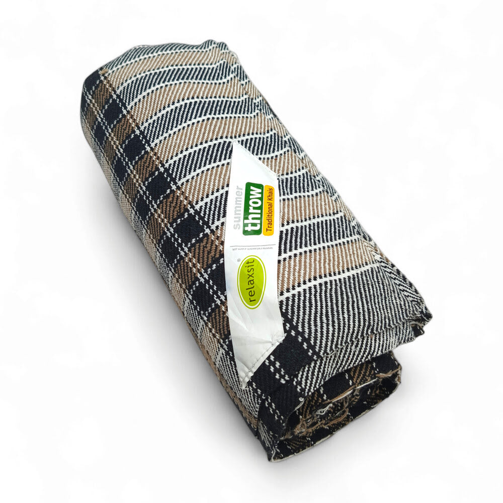 Cotton Summer Throw Kasuri khais Bed Throw Travel Blanket