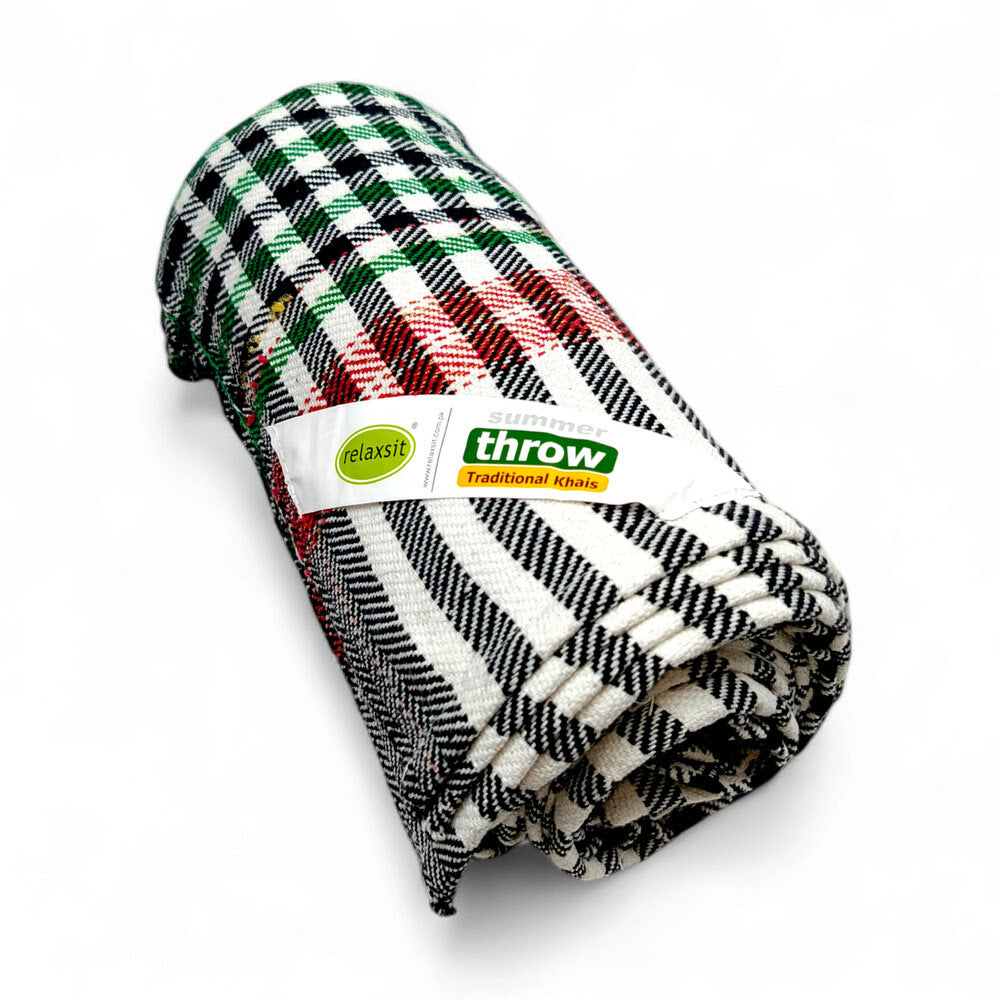 Cotton Summer Throw Kasuri khais Bed Throw Travel Blanket