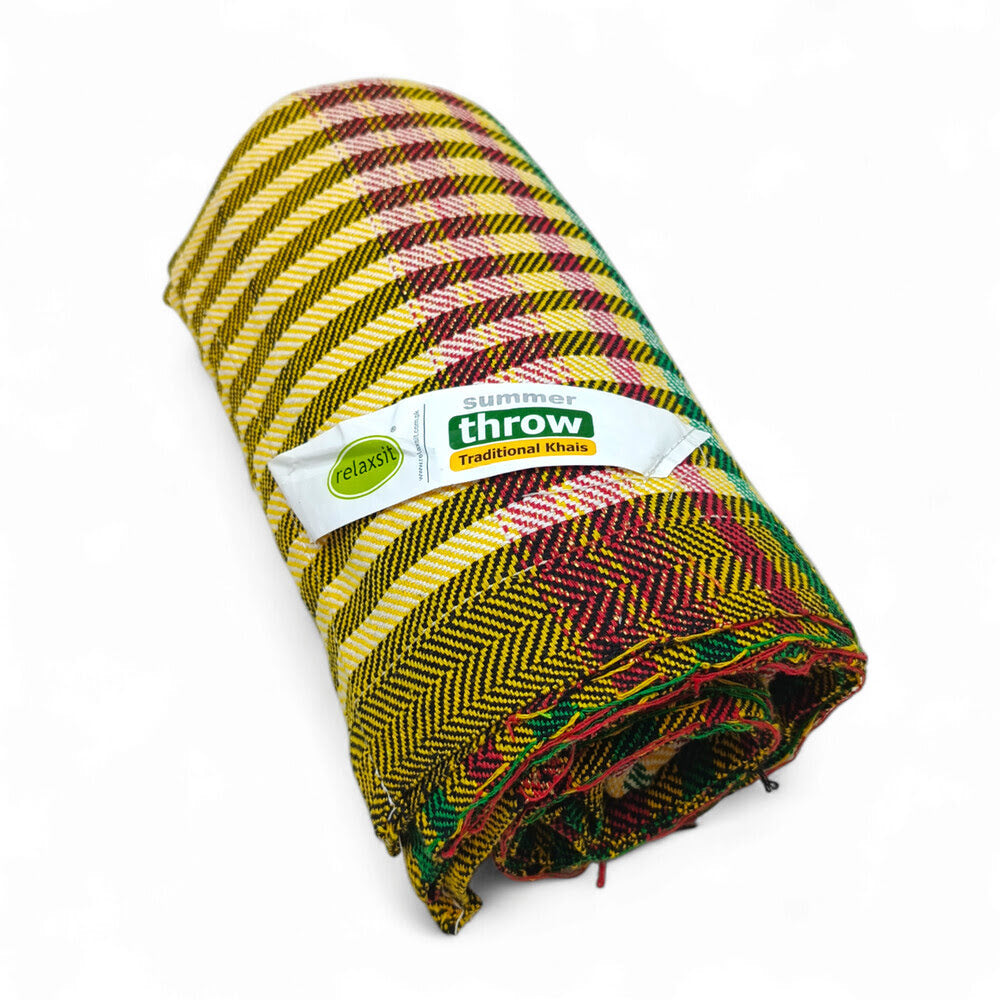 Cotton Summer Throw Kasuri khais Bed Throw Travel Blanket