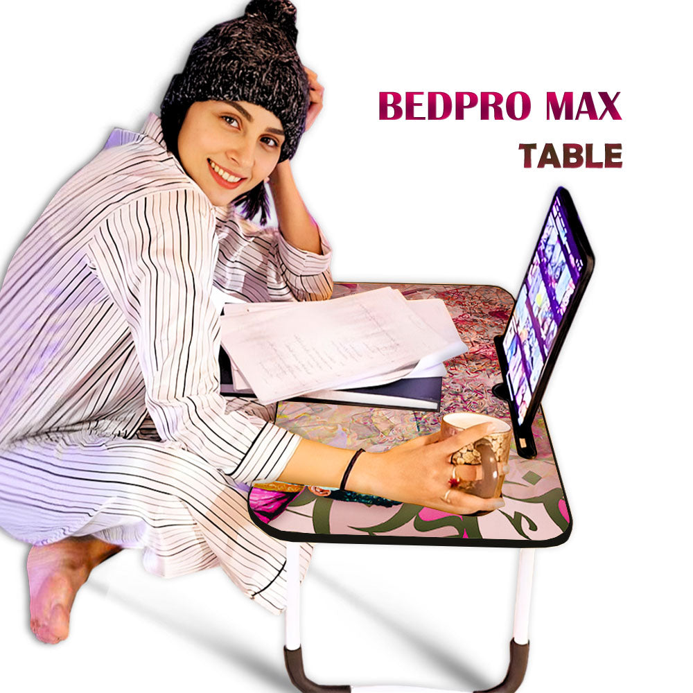 Relaxsit Bedpro Max / Printed Foldable Table Computer Table Floor table Laptop table Drawing desk Bed Table Foldable Table Notebook Stand Reading Holder Breakfast Serving Bed Tray with Tablet Slots 40 x 60 cm or 16 x 24"