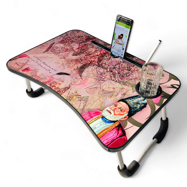 Relaxsit Bedpro Max / Printed Foldable Table Computer Table Floor table Laptop table Drawing desk Bed Table Foldable Table Notebook Stand Reading Holder Breakfast Serving Bed Tray with Tablet Slots 40 x 60 cm or 16 x 24"