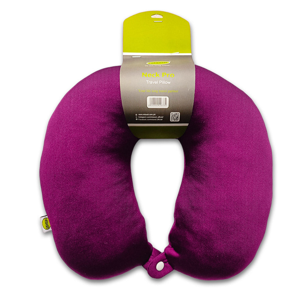 RELAXSIT World's Best Feather Soft Micro fiber Neck Pillow Travel Pillow Flight Pillow, Neck Cushion Head and Chin Supporting - Relaxsit