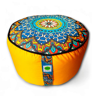 Relaxsit Bean Bag Stool – Traditional Round Footstool – Versatile Ottoman-style Footrest and Table Top – Dim. 45x45xH30cm - Relaxsit
