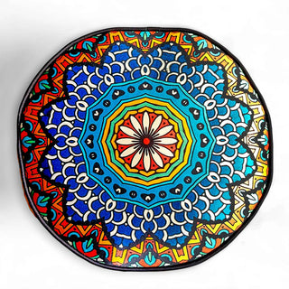 Relaxsit Bean Bag Stool – Traditional Round Footstool – Versatile Ottoman-style Footrest and Table Top – Dim. 45x45xH30cm - Relaxsit