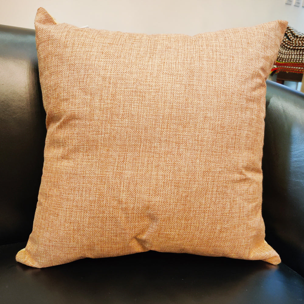 Relaxsit (Pack of 2) Jute Cushions Decorative Throw Pillow with Poms border Filled Cushion 17x17 inches