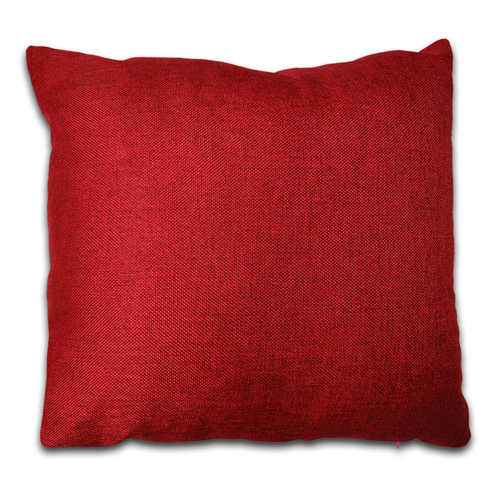 Relaxsit (Pack of 2) Jute Cushions Decorative Throw Pillow with Poms border Filled Cushion 17x17 inches