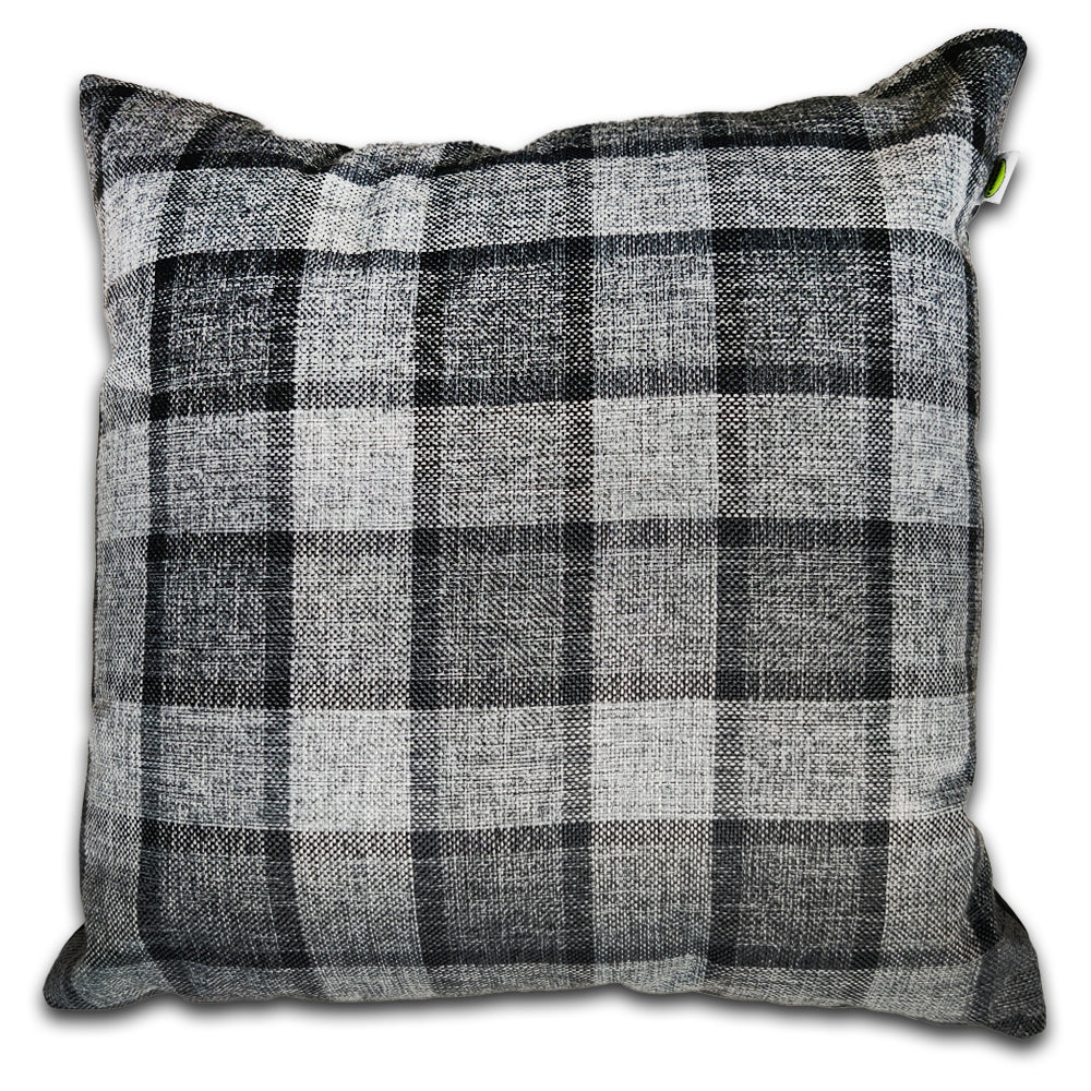 Relaxsit (Pack of 2) Jute Cushions Decorative Throw Pillow with Poms border Filled Cushion 17x17 inches