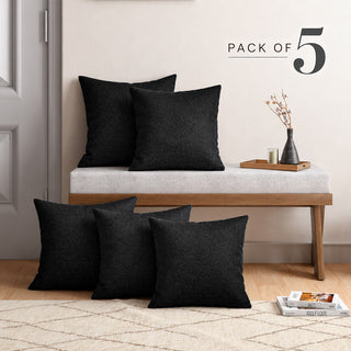 Relaxsit (Pack of 5) Jute sofa Cushions Throw Pillow Natural  jute material 17x17" or 43 x 43cm