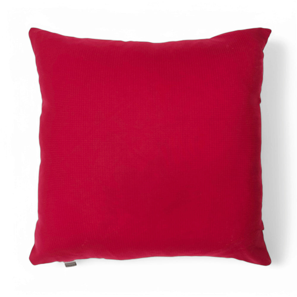 Relaxsit (Pack of 2) Jute Cushions Decorative Throw Pillow with Poms border Filled Cushion 17x17 inches