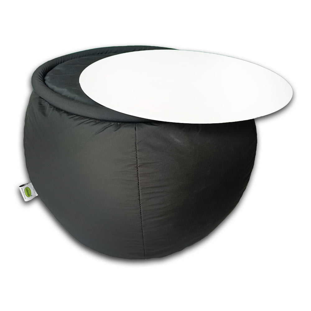 O-table Bean Fabric filled multipurpose table / stool with removable Acrylic top Footstool : 55 x 55 x 30 cm